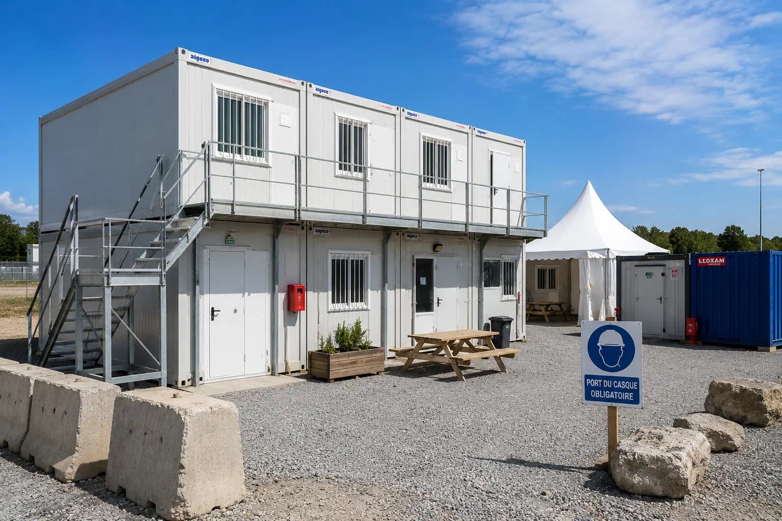 Location de matériel de base de vie pour professionnels du BTP