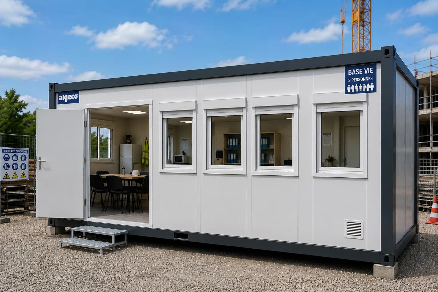 Location Base de vie pour 8 personnes