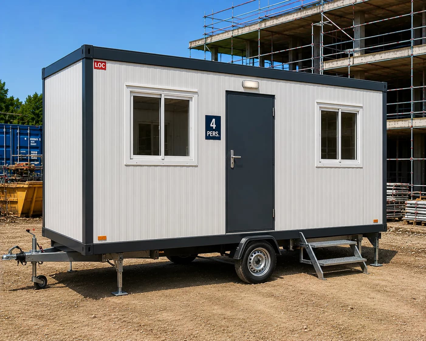Location Roulotte de chantier 4 personnes