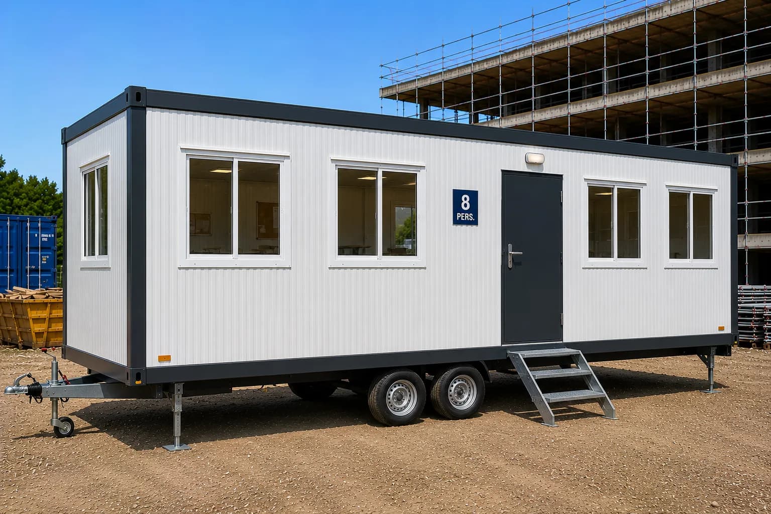 Location Roulotte de chantier 8 personnes